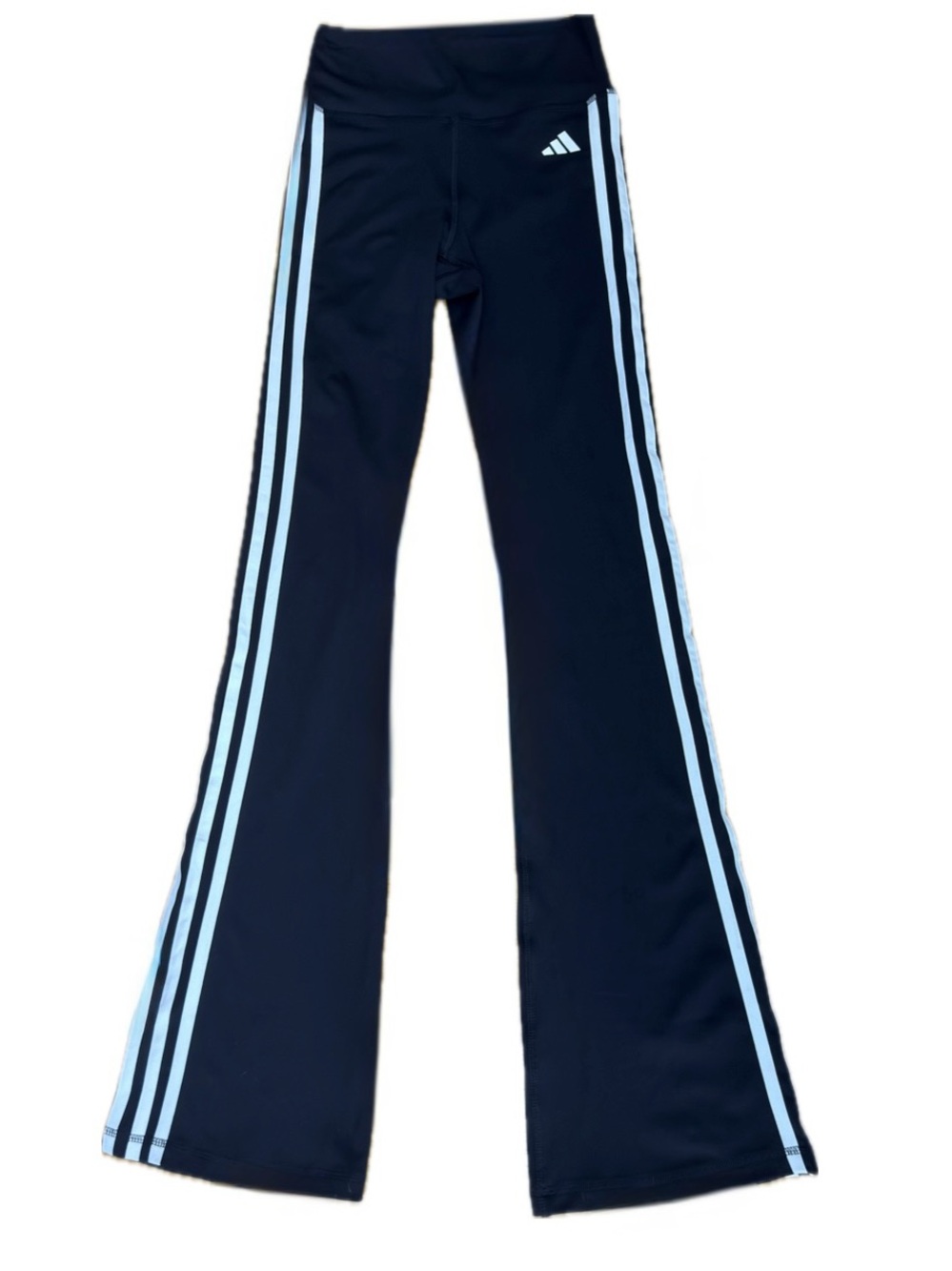 NWT Adidas Training Flared Leggings Three Stripes Tight Fit New High Rise XS $55 - Picture 4 of 5